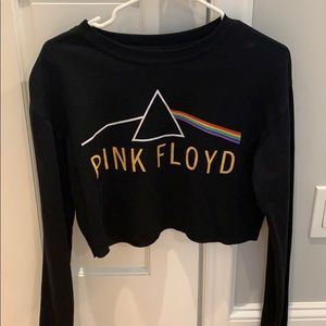 blank pink floyd crop top